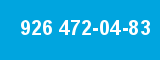 926 472-04-83 926 472-04-83